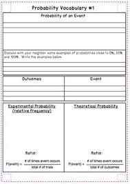 Probability Theoretical Experimental Notes Activities Practice 7 Sp C 5 Probability Probability Activities Activities