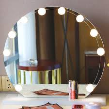 Led Bulb Vanity Makeup Mirror Cold Light Led Vanity Mirror Lamp Kit Lens Headlight Hollywood Style Dresse Mirror Lamp Makeup Vanity Lighting Vanity Light Bulbs