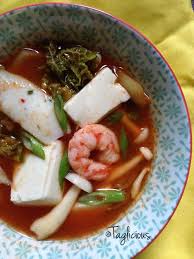 Hot Spicy Kimchi Tofu Soup Soup Recipes Tofu Soup Recipes