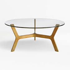 It is a pretty unique design that will take the looks of your living. Elke Round Glass Coffee Table With Brass Base Reviews Crate And Barrel Canada