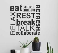 Breakroom Collage Break Room Decal Vinyl Wall Lettering Vinyl Wall Decals Vinyl Letters Vinyl Lettering Office Wall Decals Vinyl Wall Lettering Break Room