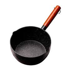 Sububblepper Aluminum Milk Saucepan Non Stick Coating Milk Pan Butter Warmer Cookware With Wood Handle Milk Pan Wood Handle Pan