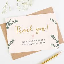 Postcards, folded cards, magnets and diy options below. Leafy Blush Wedding Thank You Card Norma Dorothy