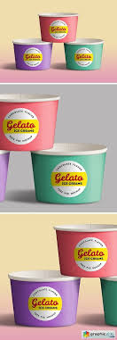 Ice Cream Cup Mockup Psd Ice Cream Cup Cream Cups Ice Cream