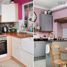 Check spelling or type a new query. Kitchen Makeover With Pink Walls Grey Units And Vintage Furniture