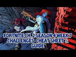 It's fair to say that fortnite: Fortnite Ch 2 Season 4 Week 7 Challenges Cheat Sheet Guide Youtube