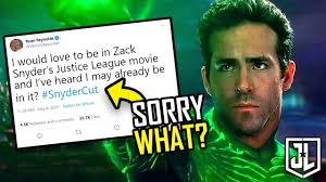 Justice league director zack snyder has talked in detail about some key moments and lines of dialogue in the snyder cut, specifically relating zack snyder's justice league is now streaming on hbo max, and in some production notes for the dc comics adaptation, the filmmaker has opened. Justice League Snyder Cut Ryan Reynolds Green Lantern Tweet Copyright Claim Confirms Mini Series Youtube