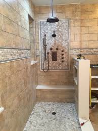 Loving This Focal Point Design With The Warm Brown Tone In This Bathroom Shower Tile Imperial Beige Ceram Tile Bathroom Ceramic Tile Bathrooms Beige Bathroom