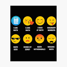 All emoji pics from the fantastic emojipedia.org. I Love Like Math Emoji Emoticon Funny Social Sayings Graphic Poster By Desindie Redbubble