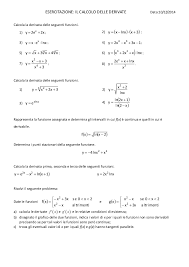 Derivate Esercizi Con Soluzioni