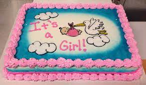 Baby Shower Dq Ice Cream Cake With Stork And Clouds Baby Shower Cakes Cake Shower Cakes