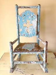 Vintage Chair Doll Rocker Rocking Antique Blue Chippy Etsy Vintage Chairs Old Rocking Chairs Rocking Chair