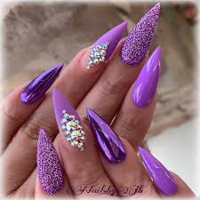 Right now, there are several examples of purple nail designs each of which is beautiful. Bluestreakcrystals Code Jb5 Nailsofinstagram Instanailstyle Thenaillife Instanails Nailsby Jb Nails Purple Nail Designs Long Nail Designs Purple Nails