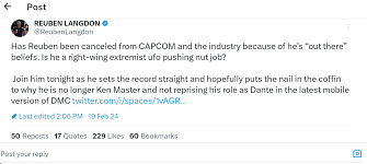 The DMC subreddit is having a rough night taking in the possibility that  Rueben Langdon may actually be a conspiracy nut leading up to his statement  on Twitter tonight. : rTwoBestFriendsPlay