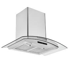 Designer hoods (chimney & canopy). Ancona 30 In Convertible Wall Mounted Glass Canopy Range Hood 600 Cfm Stainless Steel An 1124 Rona