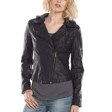 Sz L Rock Republic Faux Leather Moto Jacket Faux Leather Moto Jacket Leather Moto Jacket Womens Jackets For Women