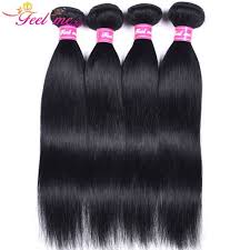 Feel Me Indian Straight Hair Bundles Jet Black Human Hair Bundles 10 24inch 1 Pre Colored Hair Extension Non Remy