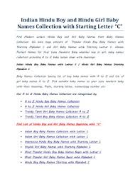 Baby name encyclopedia from the baby name wizard: Ppt Indian Hindu Boy Baby Names With Letter C Hindu Girl Baby Names Starting Alphabet C Powerpoint Presentation Id 7882135