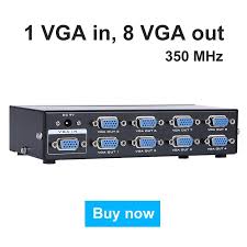 Mt Viki Maituo 8 Port Vga Video Splitter 1 Input 8 Output 1 Pc Computer Host Display On 8 Monitors Synchronously Mt 3508 Pc Computer Vga Splitters