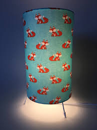 Woodland Nursery Lamp Boys Room Lighting Plug In Fox Night Light