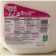 Are the ingredients in almond milk healthy? Great Value 0 Fat Free Milk 240 Ml Nutrition Information Innit
