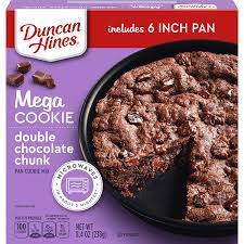 Preheat oven to 350 degrees. Amazon Com Duncan Hines Mega Cookie Double Chocolate Chunk Pan Cookie Mix 8 4 Oz Grocery Gourmet Food