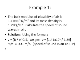 Sound Part 2 Speed Of Sound In General