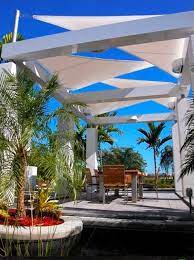 Sun Shade Awning In Miami Florida Backyard Shade Sun Sail Shade Shade Sail