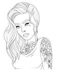 You're in luck, they're all free. Cool Teenager Girl With Tattoo Coloring Page Free Printable Coloring Pages For Kids