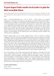 Export Import India Enables Local Traders To Plan For Their Immediate Future How To Plan Enabling Export