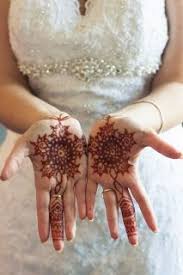Bride In White Dress With Henna Hands Wedding Henna Henna Beautiful Henna Designs