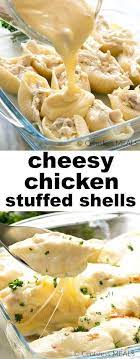 Ingredients 1 Lb Jumbo Pasta Shells 1 Cup Ricotta Cheese Or Cottage Cheese 1 4 Cup Parmesan Cheese 2 Cups Cooked Shredded Food Recipes Stuffed Shells Recipe