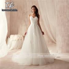 Kostenlose lieferung für viele artikel! Grosshandel Spaghetti Tragern Applique Spitze A Linie Brautkleid Brautkleider New Fashinon 2019 New Von Youerwedding 157 35 Auf De Dhgate Abendkleid