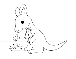 View full size and print (pdf) click here for printable pdf. Printable Flower And Kangaroos Coloring Page