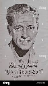 RONALD COLMAN as Robert Conway in LOST HORIZON 1937 director FRANK CAPRA  novel JAMES HILTON screenplay ROBERT RISKIN Columbia Pictures Stock Photo