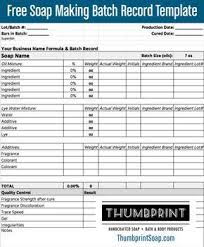 Free Soap Making Batch Record Template Thumbprint Soap Soap Making Soap Labels Template Soap Labels