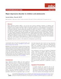 We did not find results for: Pdf Major Depressive Disorder In Children And Adolescents