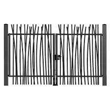 Portails Battants En Acier A Barreaux A Usage Residentiel Portail Jardin Portail Portes De Jardin En Metal