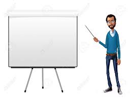 Business Speech Near Flip Chart Presentation Of Business Product