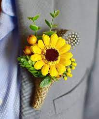 Rustic Boutonniere Sunflower Corsage Burlap Bridal Suit Lapel Pin Country Groom Lapel Sunflower Wedding Sunflower Themed Wedding Sunflower Wedding Decorations