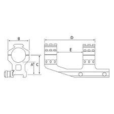 Burris Optics 410342 410343 410344 Pepr Riflescope Mount Ideal Mounting Solution Featuring Picatinny Ring Tops