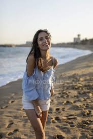 Choose from hundreds of free beach pictures. Portrait Of A Beautiful Woman On The Beach Attractive Travel Stock Photo 276713870