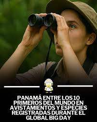 Panamá se posiciona entre los 10 primeros países del mundo en el Global Big  Day 2025, con más de 3,100 listas y 727 especies de aves registradas. Un  logro que reafirma nuestra