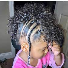 Cute Mohawk With Falani Braid Hair Styles Baby Girl Hairstyles Girls Natural Hairstyles