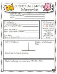 Substitute Teacher Notes Template Pdf Substitute Teacher Lesson Plans Teacher Lesson Plans Template Substitute Teacher Lessons