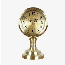 Haofay Table Clock Retro Living Room Decoration Clock Metal Non Ticking Shelf Clock Review Mantel Clocks Mantel Clock Clock