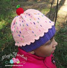 Yummy cupcake hat free knitting pattern. Ravelry Knitted Cup Cake Hat Pattern By Aleksandera Krylova