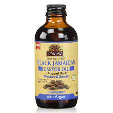 Okay Black Jamaican Castor Oil Original Dark Argan Restores Hair Skin 4 Oz Walmart Com Walmart Com