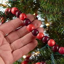 Festive Mixed Dark Cranberry Colored Wood Bead Garland 10 Feet Long Visit The Image Link More Details Wood Bead Garland Wooden Bead Garland Beaded Garland