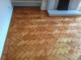 Pine Parquet Wood Block Flooring Sanded Sealed